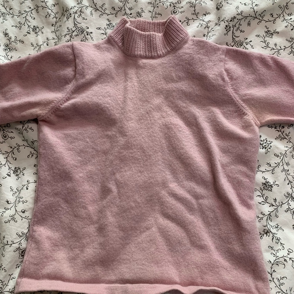 Pink turtleneck